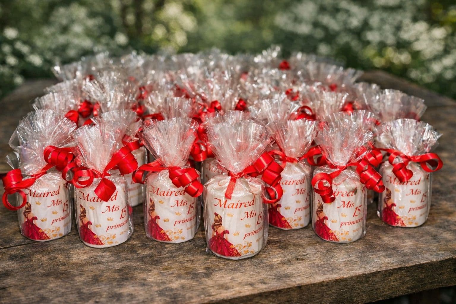 Velas personalizadas 15 años roja